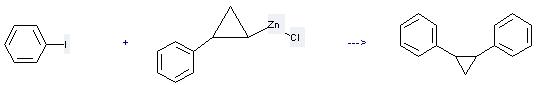 Benzene,1,1'-(1,2-cyclopropanediyl)bis- can be prepared by iodobenzene and 2-phenylcyclopropylzinc chloride by heating